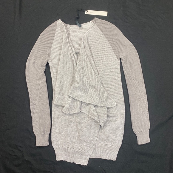 Damir Doma Silent Knit Open Cardigan Sweater Wool & Cashmere 2 Tone Taupe Gray - Picture 1 of 11